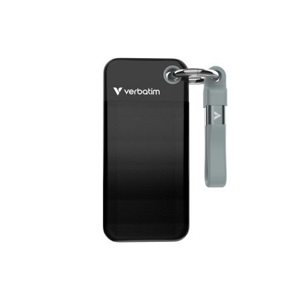 Твърд диск Verbatim Pocket SSD USB 3.2 Gen 2 1TB Black/Grey