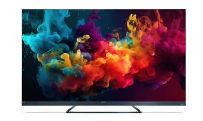 Телевизор Sharp 65FQ5EG, 65" QLED  GOOGLE TV, 4K Ultra HD 144Hz Quantum Dot 3840x2160 Aluminium Slim Frameless, AQUOS AI, DVB-T/T2/C/S/S2, 500 NIT, Active Motion 1400, HARMAN/KARDON, HDR10, Dolby Atmos, Dolby Vision, DTS:X, Google Assistant, HDMI eARC, Mi