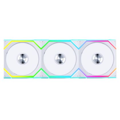 Вентилатори 3бр Lian Li UNI FAN SL Wireless ARGB PWM Reverse Blade - 120 mm Бели + Контролер