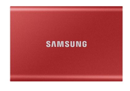 Твърд диск Samsung Portable SSD T7 1TB, USB 3.2, Read 1050 MB/s Write 1000 MB/s, Metallic Red