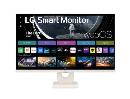 Монитор LG 27U511SA-W, 27" IPS Smart webOS23, 100Hz, 5ms, 1300:1, 250cd/m, FHD 1920x1080, ThinQ, sRGB 99%, HDR 10, HDMI, USB, Bluetooth, AirPlay 2, Speacers 5W x 2, Tilt, White