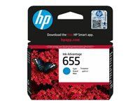 HP 655 original Ink cartridge CZ110AE BHK cyan standard capacity 600 pages 1-pack