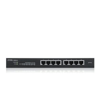 Комутатор ZyXEL GS1915-8, 8-port GbE Smart hybrid mode Switch, standalone or NebulaFlex Cloud, desktop, fanless