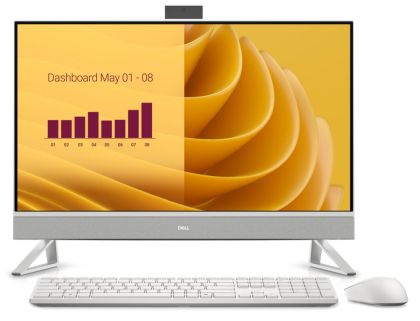 Настолен компютър - всичко в едно Dell 27 All-in-One EC27250, Intel Core 7 150U(12MB cache, 10 cores, up to 5.4 GHz), 27" FHD (1920x1080) Touch  WVA,16GB, 2x8GB, DDR5, 5200 MT/s, 1TB M.2 PCIe SSD, Intel Graphics,Triangle Stand, 5MP IR Tilt Cam, WiFi 6E+BT