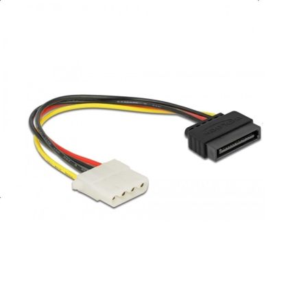 Кабел DeLock Power Cable SATA 15 pin женско към 4 pin женско, 20 cm