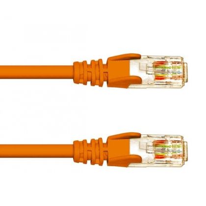 Patch cable S/STP Cat.6 1m Krone, Orange