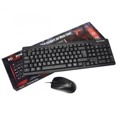 Keyboard&Mouse Set Roxpower T-15, Black