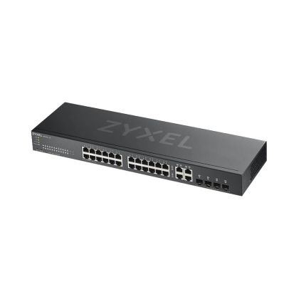 Суич ZYXEL GS1920-24V2, 24 портов Gigabit Smart-Managed,Fanless, за монтаж в шкаф