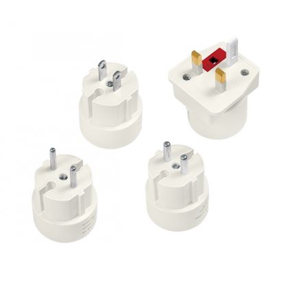 Power Travel Adapter, 4pcs,2A/250V,Logilink PA0186