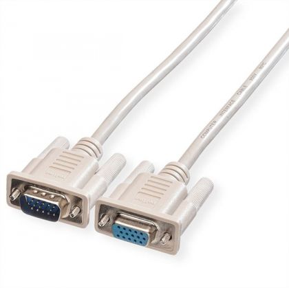 Cable VGA exten, 15F/15M, 1.8m, 11.01.6518