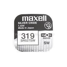 Бутонна батерия сребърна MAXELL SR-527 SW 1.55V /319/  1.55V