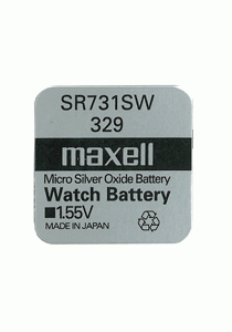 Бутонна батерия сребърна MAXELL SR-731 SW / 329/, 1.55V