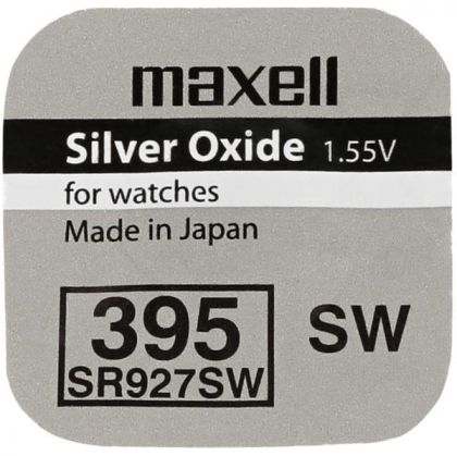 Бутонна батерия сребърна MAXELL SR-927 SW /395/399/  AG7   1.55V