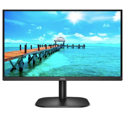 Монитор AOC 27B2QAM 27" WLED VA 1920x1080@75Hz, 4ms GTG, 250cd/m2, 4000:1, 20M:1 DCR, Low Blue Light, Tilt, D-SUB, HDMI, DP, Speakers, Black