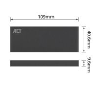 Чекмедже за твърд диск ACT AC1600, M.2 SSD, USB 3.2 Gen1, Черен