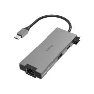 USB-C хъб, 5-портов, 2 x USB-A, 1 x USB-C, 1 x HDMI, 1х LAN, Сив