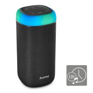 Блутут колонка HAMA Shine 2.0, 30W, LED, Защита от вода, Черна, 188228