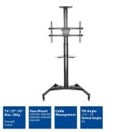 Мобилна стойка, 37"-70", За под, ACT AC8370