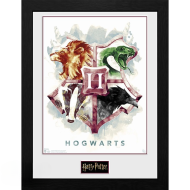 GBEYE HARRY POTTER - Framed print "Hogwarts Water Colour" (30x40)