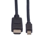 Cable Mini DP - HDMI M, 2m, Roline 11.04.5791