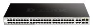 Суич D-Link DGS-1210-52, 48 портов 10/100/1000 Base-T port with 4 x 1000Base-T /SFP ports, управляем, за монтаж в шкаф