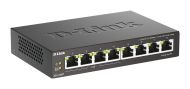 Суич D-Link DGS-1008P, 4x PoE + 4 x стандартни, 10/100/1000, Gigabit,