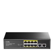 Суич Cudy FS1010P, 8 портов, 10/100, PoE+ Switch 120W, 2 x Uplink порта