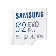 Micro SDXC 512GB V30 Cl10+SD Adapter, Samsung EVO+
