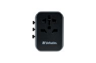 Адаптер Verbatim UTA-03 Universal Travel Adapter with 1 x USB-C PD 30W & QC 3.0 / 2 x USB-C / 2 x USB-A