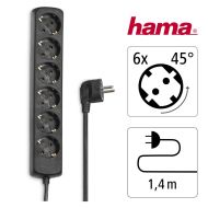 Разклонител HAMA, 6 гнезда, 30393