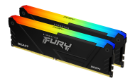 Памет Kingston FURY Beast Black RGB 64GB(2x32GB) DDR4 3200MHz CL16