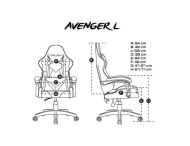 Стол Fury Gaming Chair Avenger L Black-White