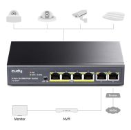 Суич Cudy FS1006P, 6 портов, 10/100, PoE+ Switch