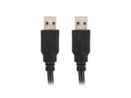 Кабел Lanberg USB-A M/M 3.0 cable 1m, black