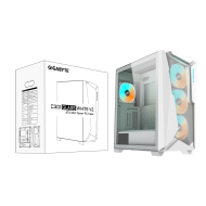 Кутия Gigabyte C301 WHITE V2, TG, Mid-Tower