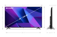 Телевизор Sharp 50FN2EA, 50" LED  Android TV, 4K Ultra HD 3840x2160 Frameless, 1 000 000:1, DVB-T/T2/C/S/S2, Active Motion 800, HARMAN/KARDON, HDR10, Dolby Digital, Dolby Vision, DTS:X, Google Assistant, Chromecast Built-in, 2xHDMI 2.1, SD card reader, 3.