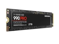 Твърд диск Samsung SSD 990 PRO 2TB PCIe 4.0 NVMe 2.0 M.2 V-NAND 3-bit MLC, 256-bit Encryption, Read 7450 MB/s Write 6900 MB/s