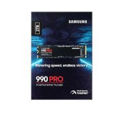 Твърд диск Samsung SSD 990 PRO 2TB PCIe 4.0 NVMe 2.0 M.2 V-NAND 3-bit MLC, 256-bit Encryption, Read 7450 MB/s Write 6900 MB/s