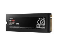 Твърд диск Samsung SSD 990 PRO 2TB Heatsink PCIe 4.0 NVMe 2.0 M.2 V-NAND 3-bit MLC, 256-bit Encryption, Read 7450 MB/s Write 6900 MB/s