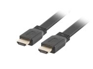 Кабел Lanberg HDMI M/M V2.0 cable 1m, 4K flat, black