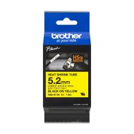 Консуматив Brother HSe-611E 5.2mm Black on Yellow Heat Shrink Tape