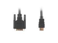 Кабел Lanberg HDMI (M) -> DVI-D(M)(18+1) cable 1.8m, single link with gold-plated connectors, black