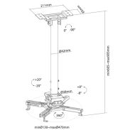 Стойка Neomounts Projector Ceiling Mount (height adjustable: 60-90 cm)