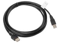 Кабел Lanberg extension cable USB 2.0 AM-AF 2.0, 3m, black