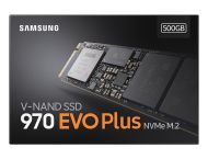 Твърд диск Samsung SSD 970 EVO Plus 500 GB M.2, PCIe Gen 3.0 x4 NVMe 1.3, V-NAND 3-bit MLC, Phoenix Controller, 256-bit Encryption, 512 MB DDR4 SDRAM, Read 3500 MB/s Write 3200 MB/s