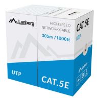 Кабел Lanberg LAN cable UTP CAT.5E 305m stranded CCA, grey