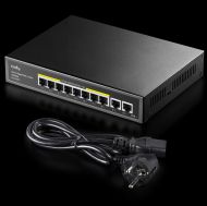 Суич Cudy GS1010PE, 8 портов, 10/100/1000, PoE 120W, 2 x Uplink порта