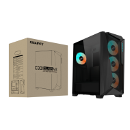 Кутия Gigabyte C301 Black V2, TG, Mid-Tower