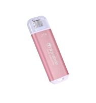 Твърд диск Transcend 2TB, USB External SSD, ESD300P, USB 10Gbps, Type C, Pink