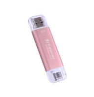 Твърд диск Transcend 2TB, USB External SSD, ESD310P, USB 10Gbps, Type C/ A, Pink